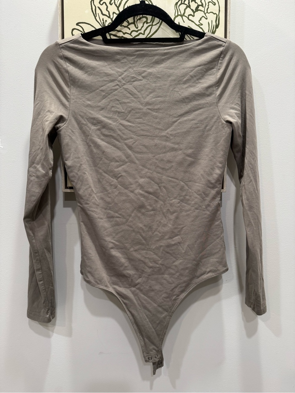 Abercrombie & Fitch Taupe Brown Bodysuit Top Women Small ~ GOOD CONDITION